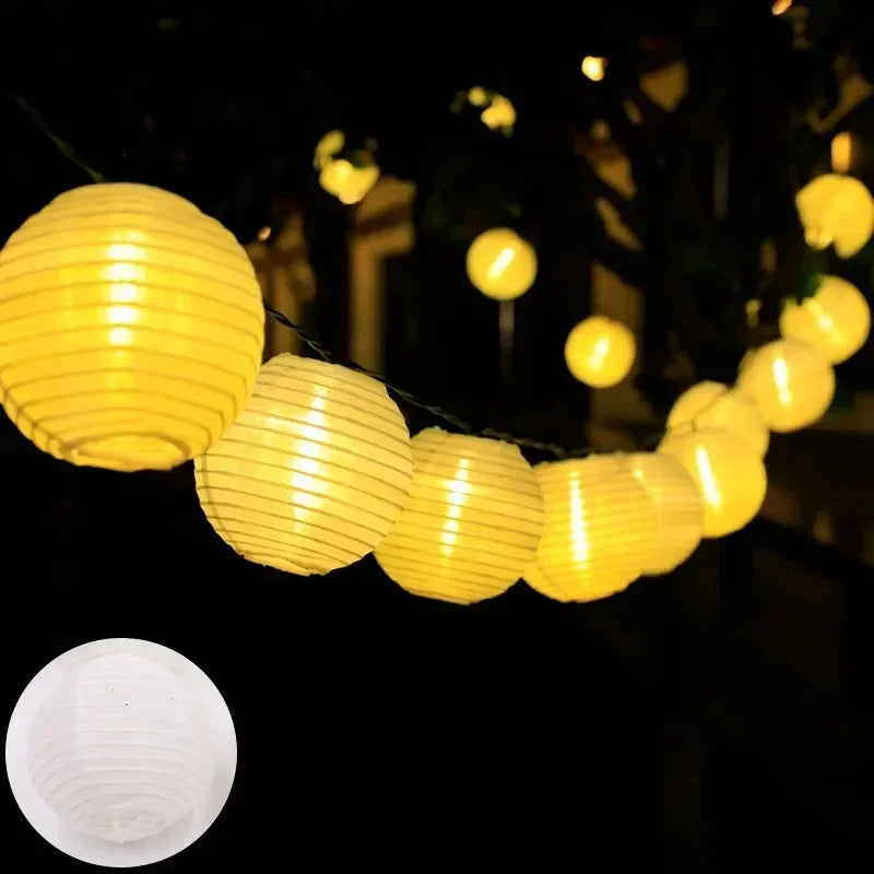 Solar Lantern String Lights | Waterproof Outdoor LED Patio Lights