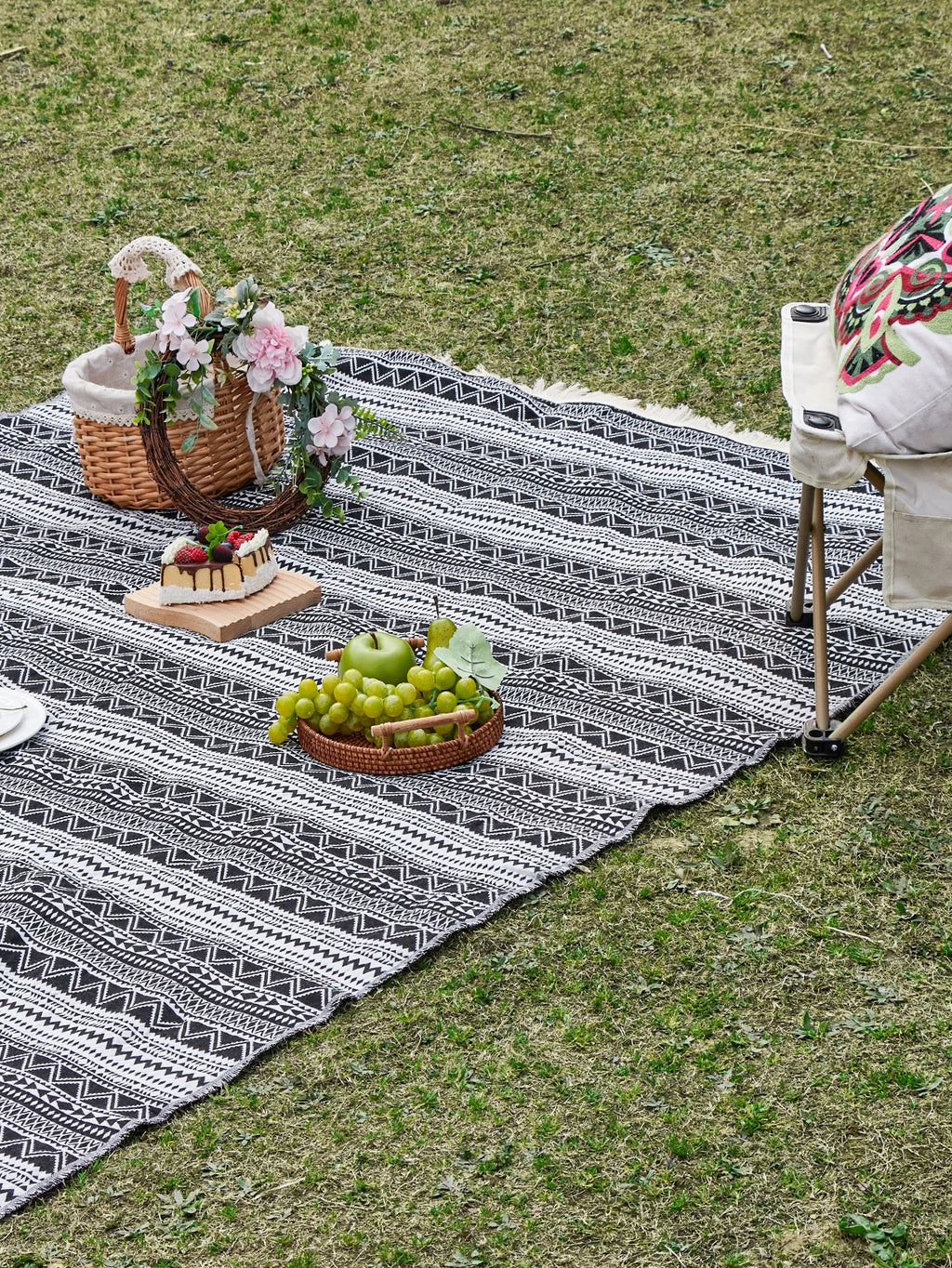 Willow Woven Outdoor Blanket | Boho Picnic & Patio Blanket