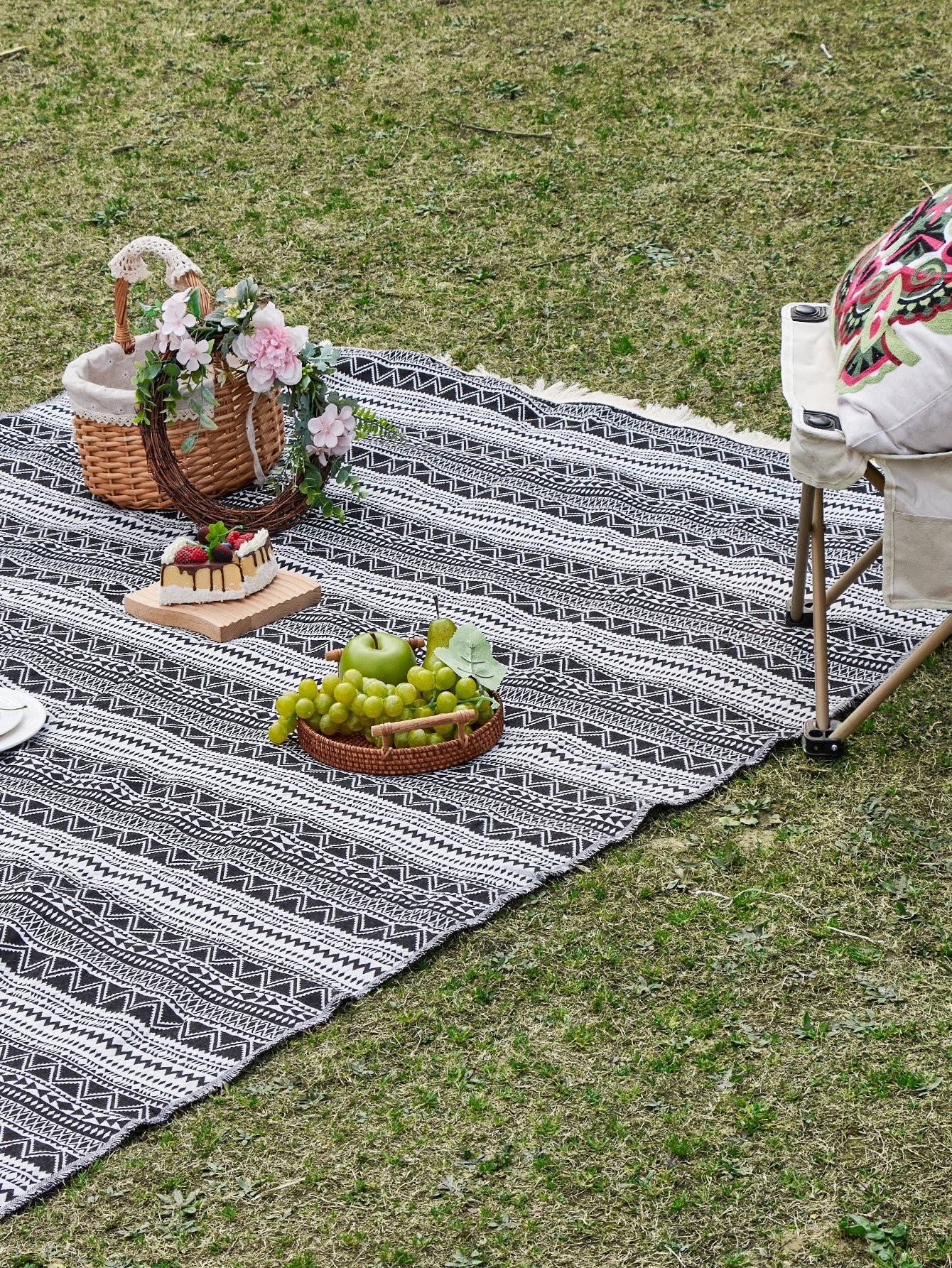 Willow Woven Outdoor Blanket | Boho Picnic & Patio Blanket