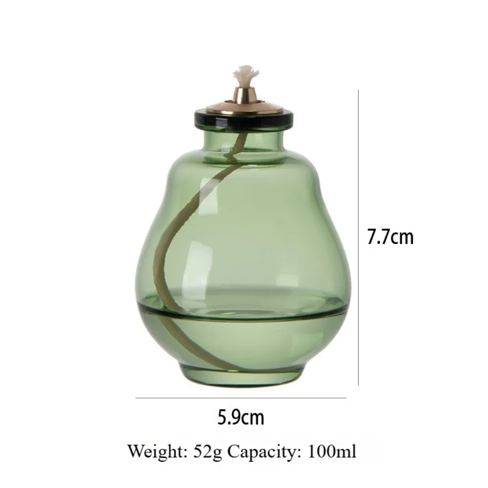 Glass Oil Lamp Candles | Colorful Aromatherapy Ornaments for Indoor & Outdoor Decor