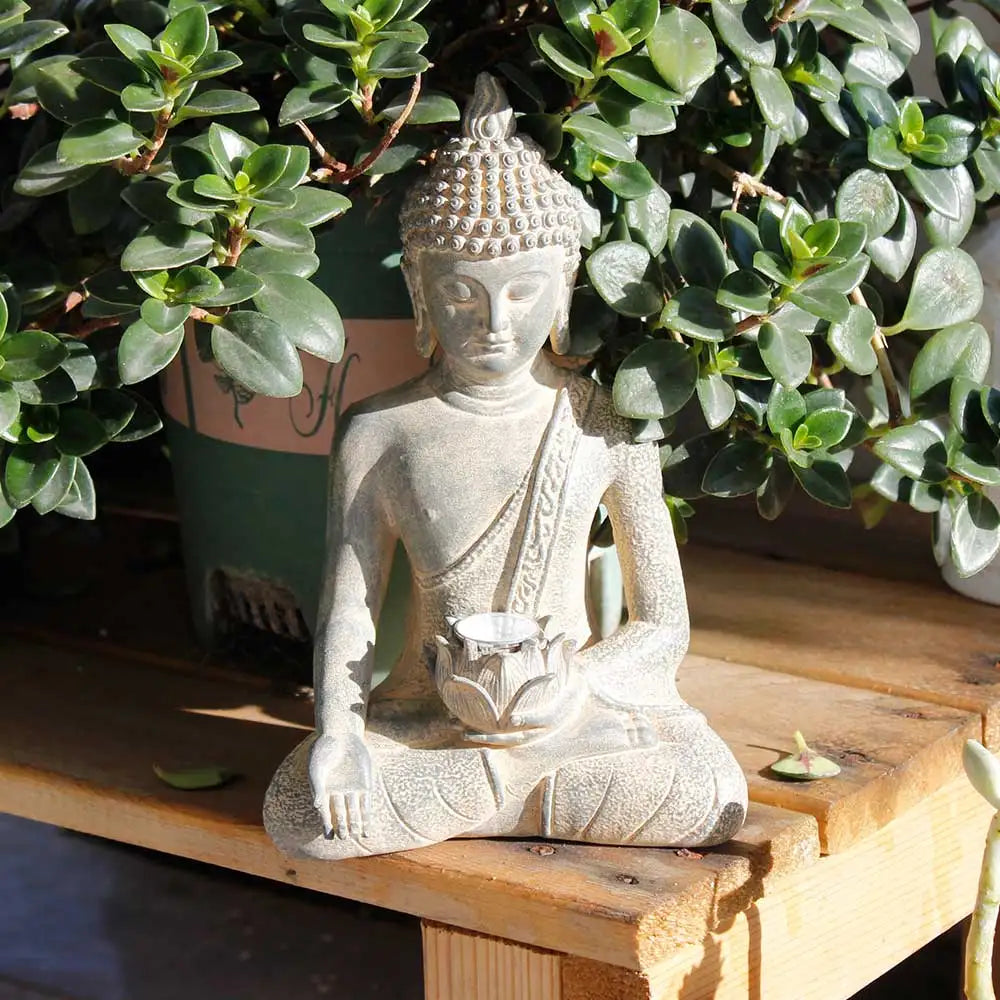 Serenity Solar Buddha Statue