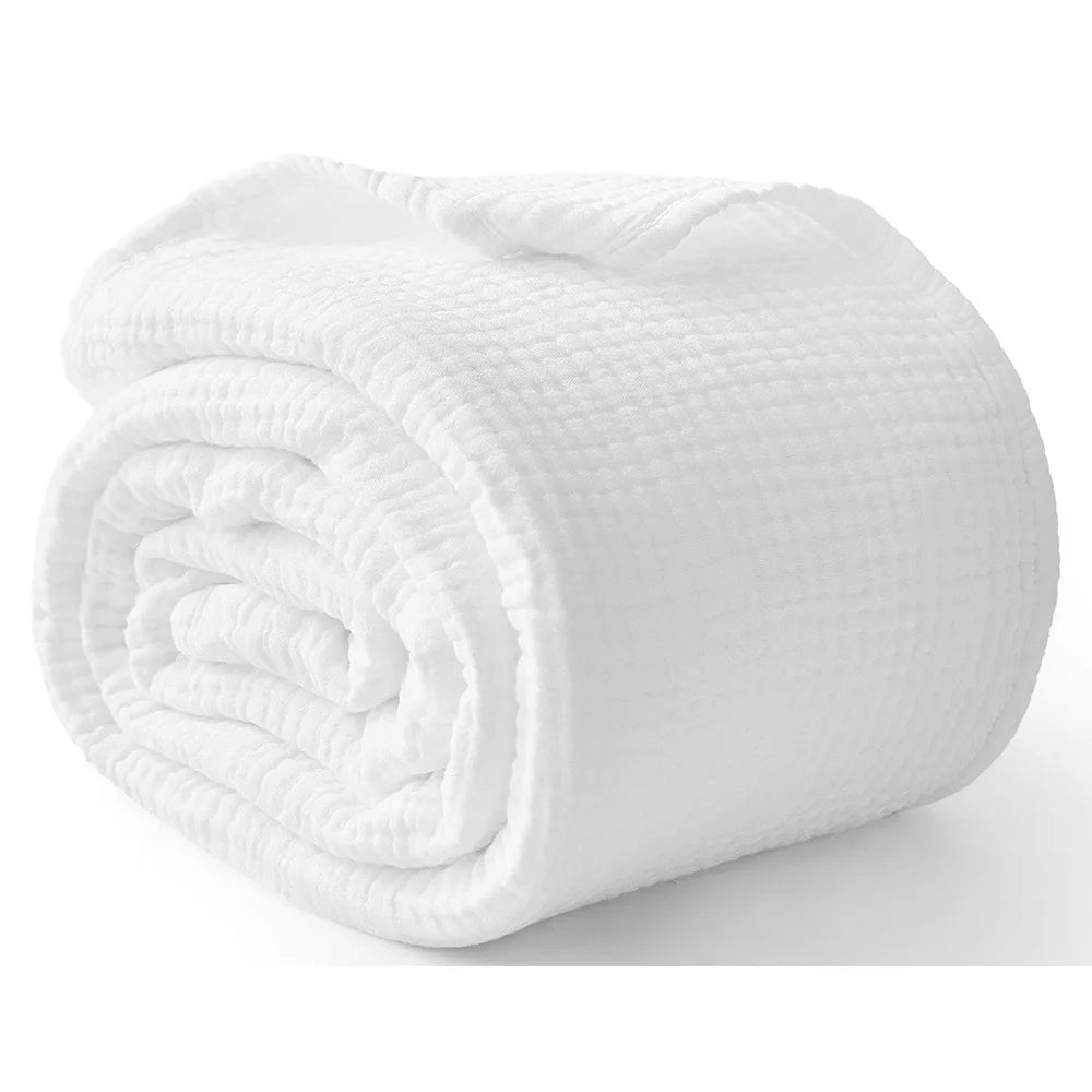 6-Layer Cotton Muslin Throw Blanket | Soft & Breathable All-Season Throw