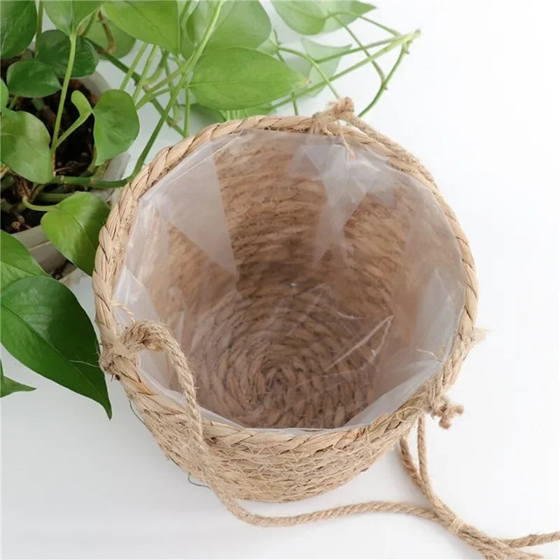 Willow Hanging Woven Planter Basket