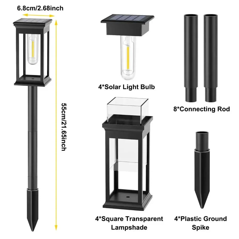 Solara Solar Pathway Lantern Lights