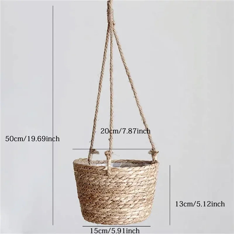 Willow Hanging Woven Planter Basket