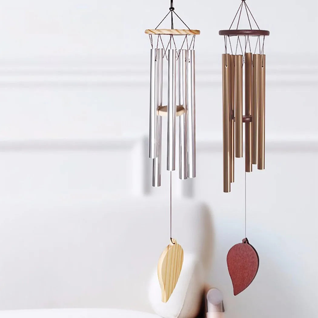 6-Tube Outdoor Wind Chime | Elegant Aluminum Garden Chimes for Patio & Porch