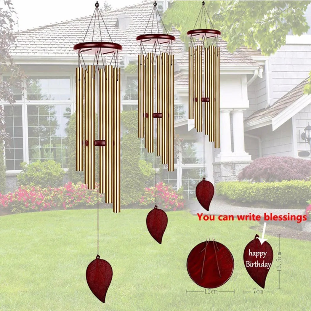 6-Tube Outdoor Wind Chime | Elegant Aluminum Garden Chimes for Patio & Porch