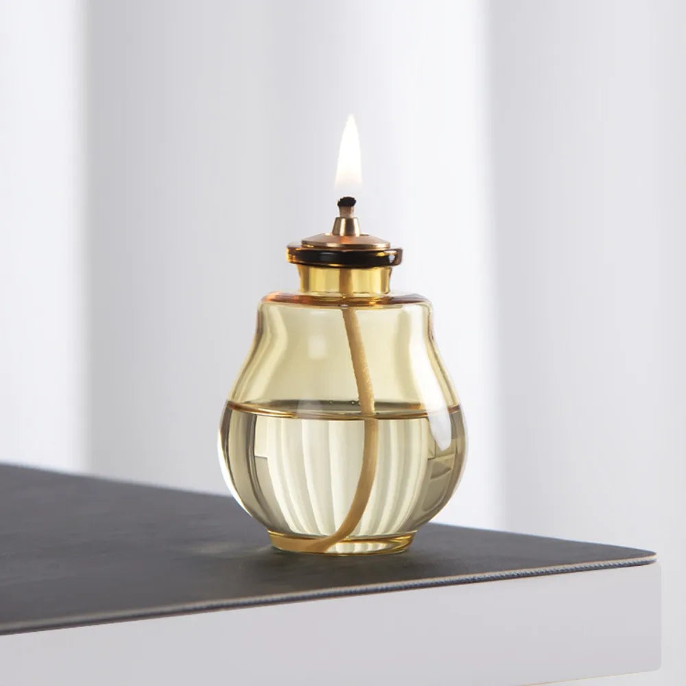 Glass Oil Lamp Candles | Colorful Aromatherapy Ornaments for Indoor & Outdoor Decor