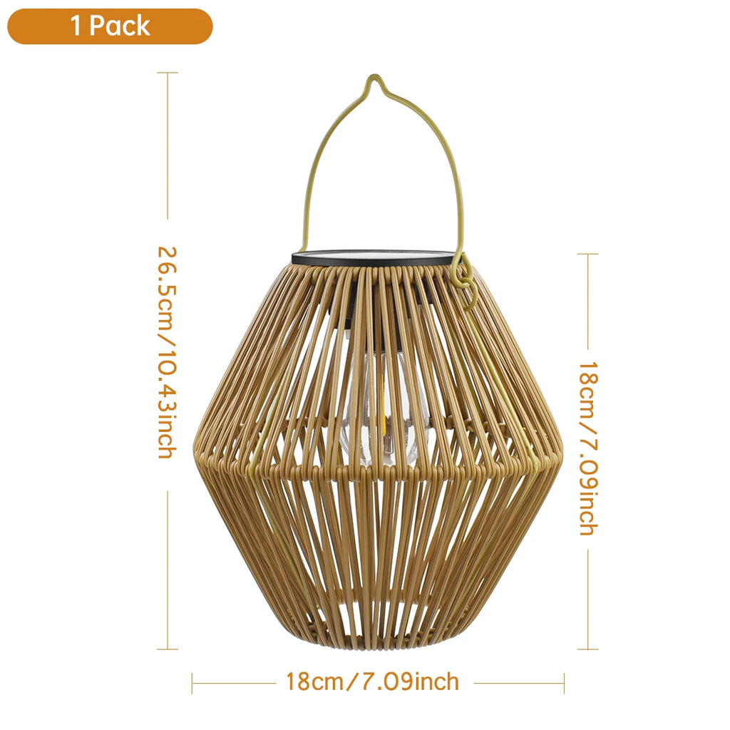 Solar Outdoor Lantern | Waterproof Woven Garden Lantern