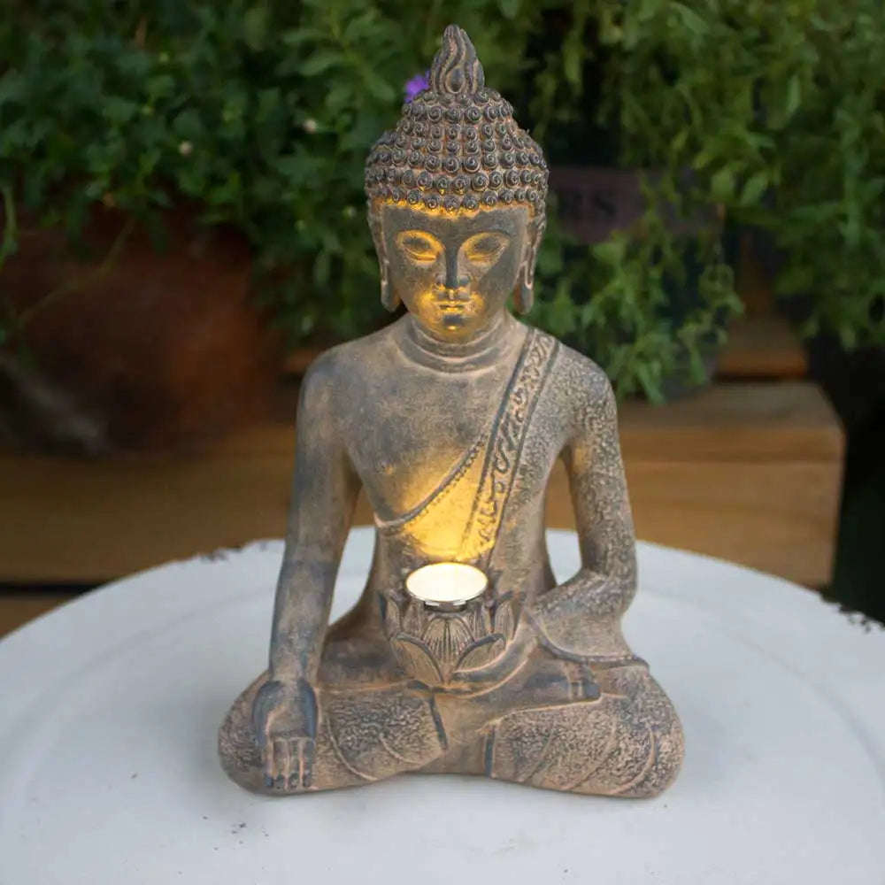 Serenity Solar Buddha Statue