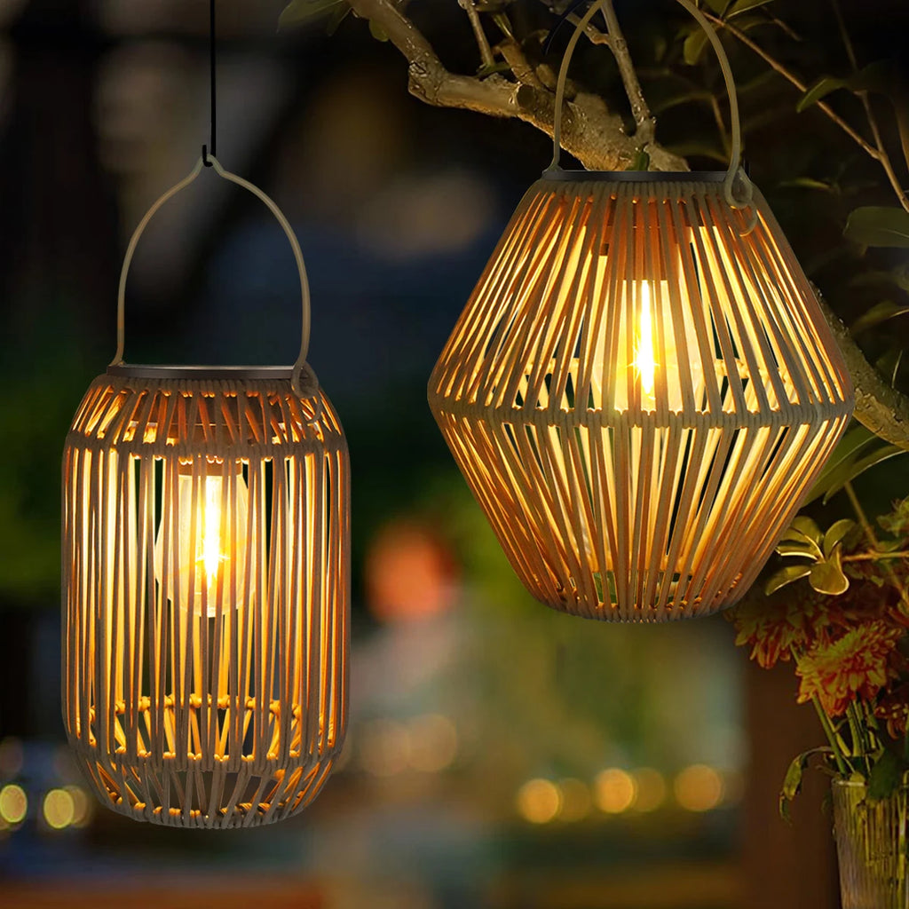 Solar Outdoor Lantern | Waterproof Woven Garden Lantern
