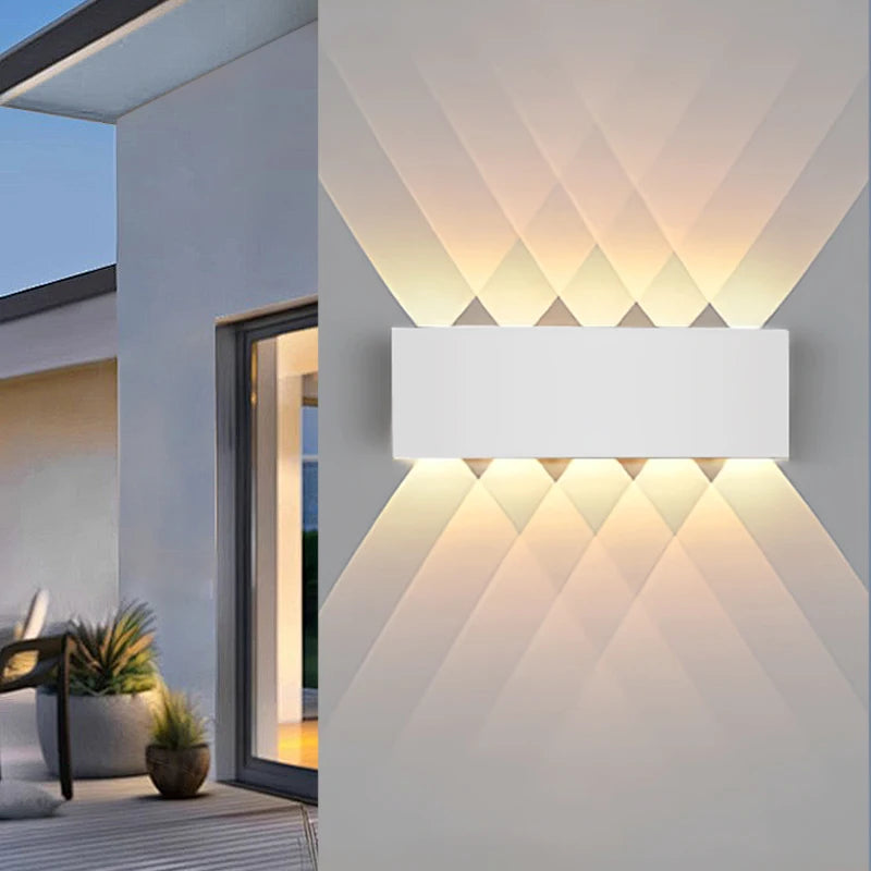 Modern LED Outdoor Wall Light | Waterproof Up & Down Exterior Sconce