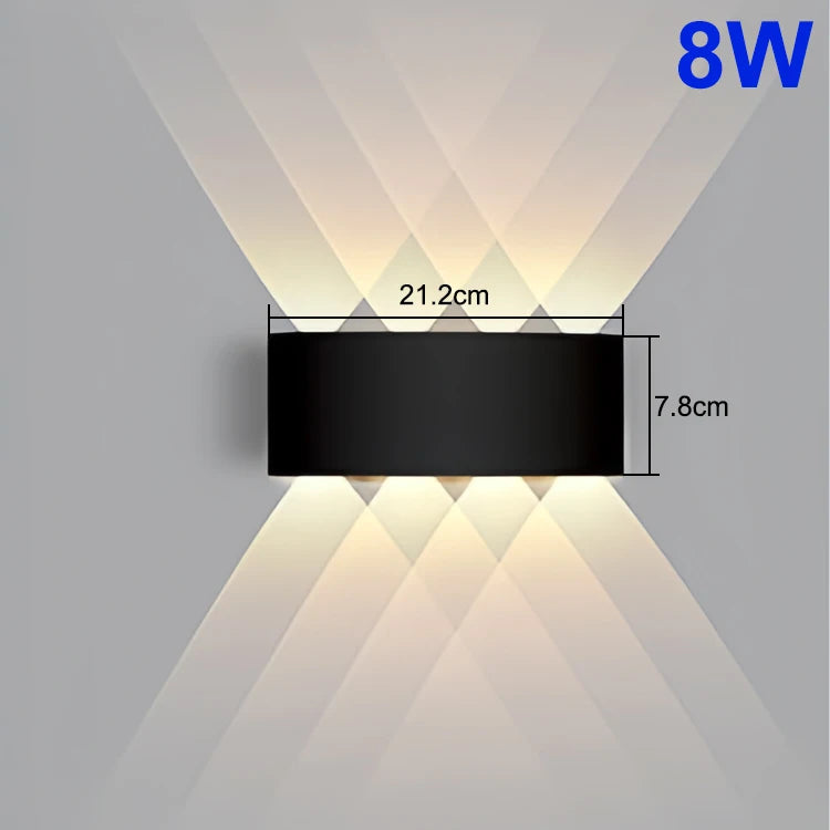 Modern LED Outdoor Wall Light | Waterproof Up & Down Exterior Sconce