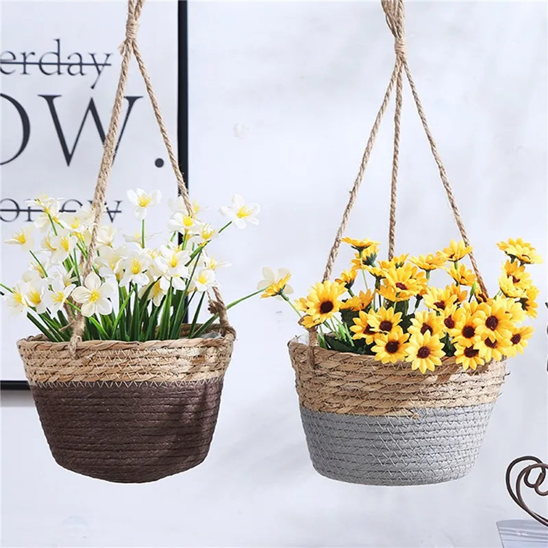 Willow Hanging Woven Planter Basket