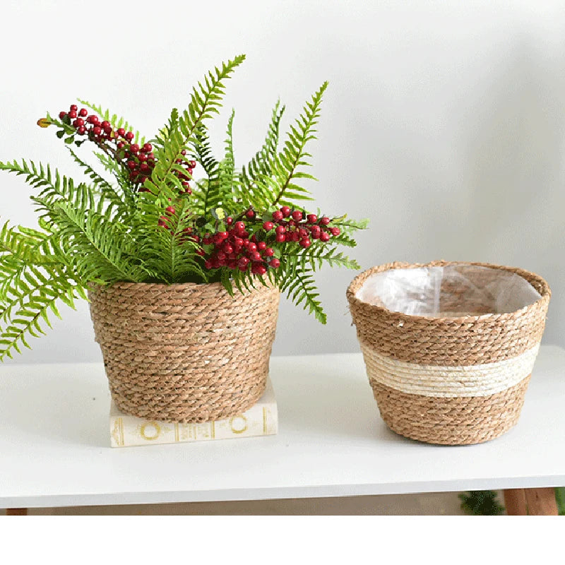 Willow Grove Woven Planter Basket