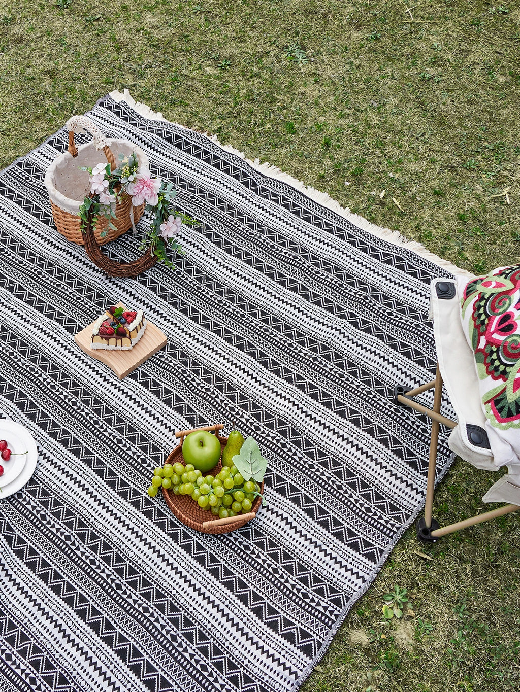 Willow Woven Outdoor Blanket | Boho Picnic & Patio Blanket