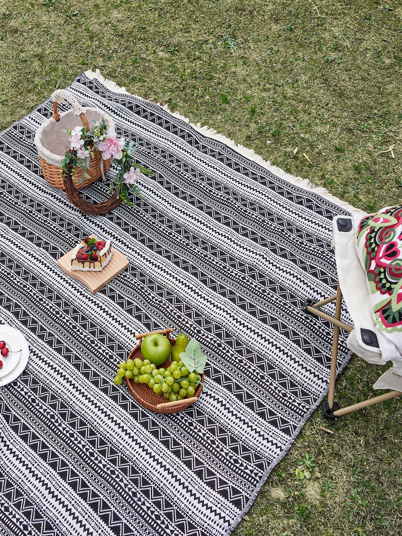 Willow Woven Outdoor Blanket | Boho Picnic & Patio Blanket