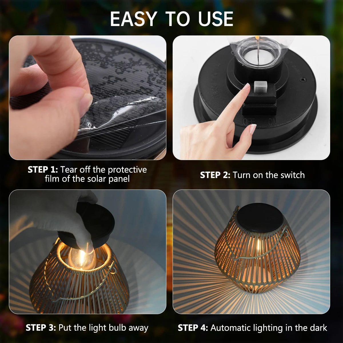 Solar Outdoor Lantern | Waterproof Woven Garden Lantern