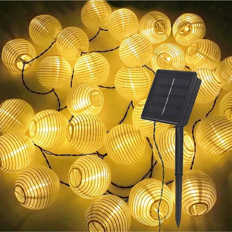 Solar Lantern String Lights | Waterproof Outdoor LED Patio Lights